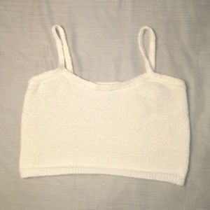 White Knit Tank Top